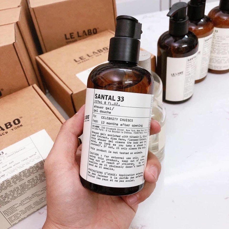 Dưỡng thể và Sữa tắm Le Labo Santal 33 Body Lotion + Shower Gel 237ml