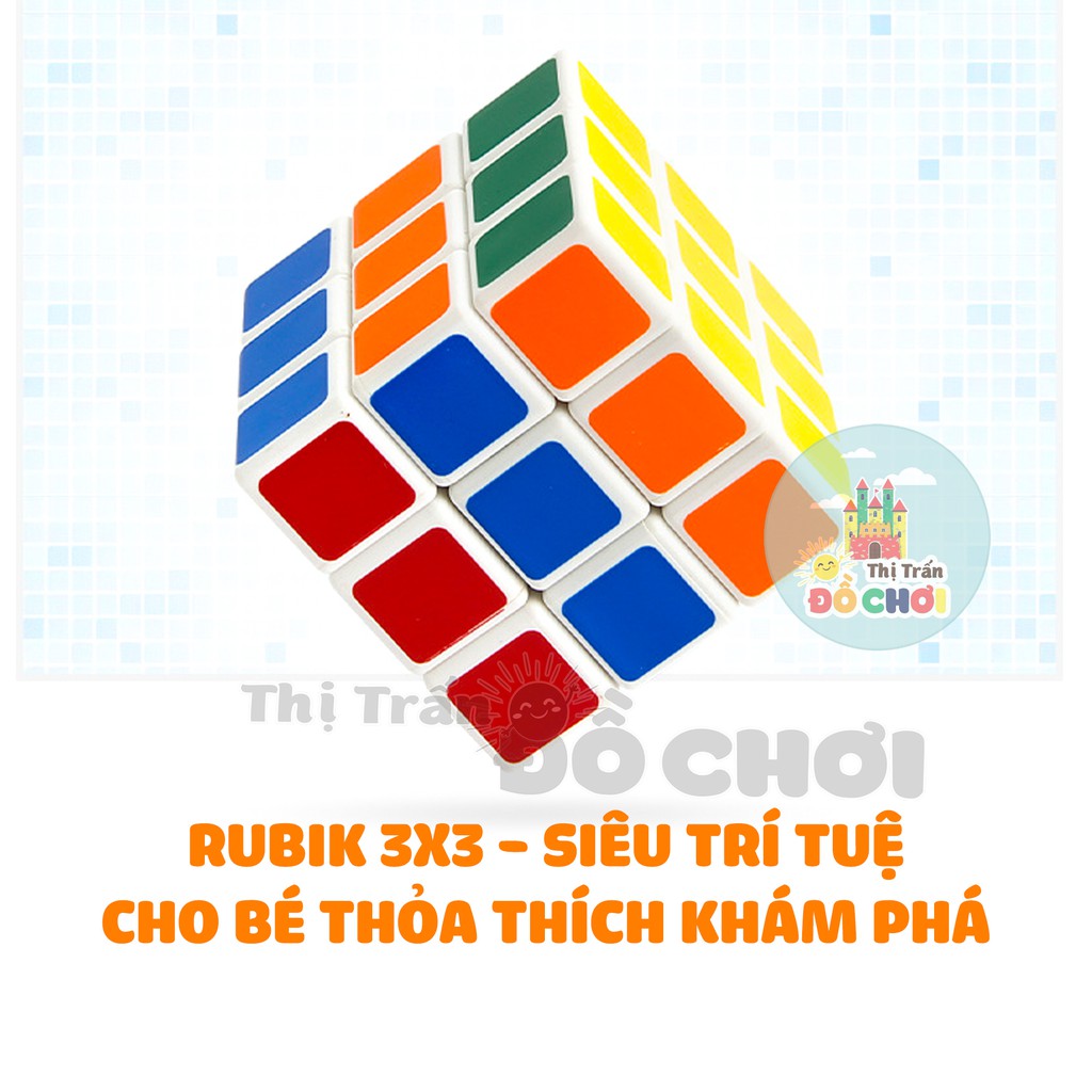 Rubik 3x3 mini đồ chơi trí tuệ thông minh cho trẻ nhựa đẹp, xoay trơn, tốc độ, cực bền