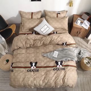 Set CHÓ ĐEN GUCCI bộ chăn ga gối Poly Cotton 4 món hàng nhập 100%