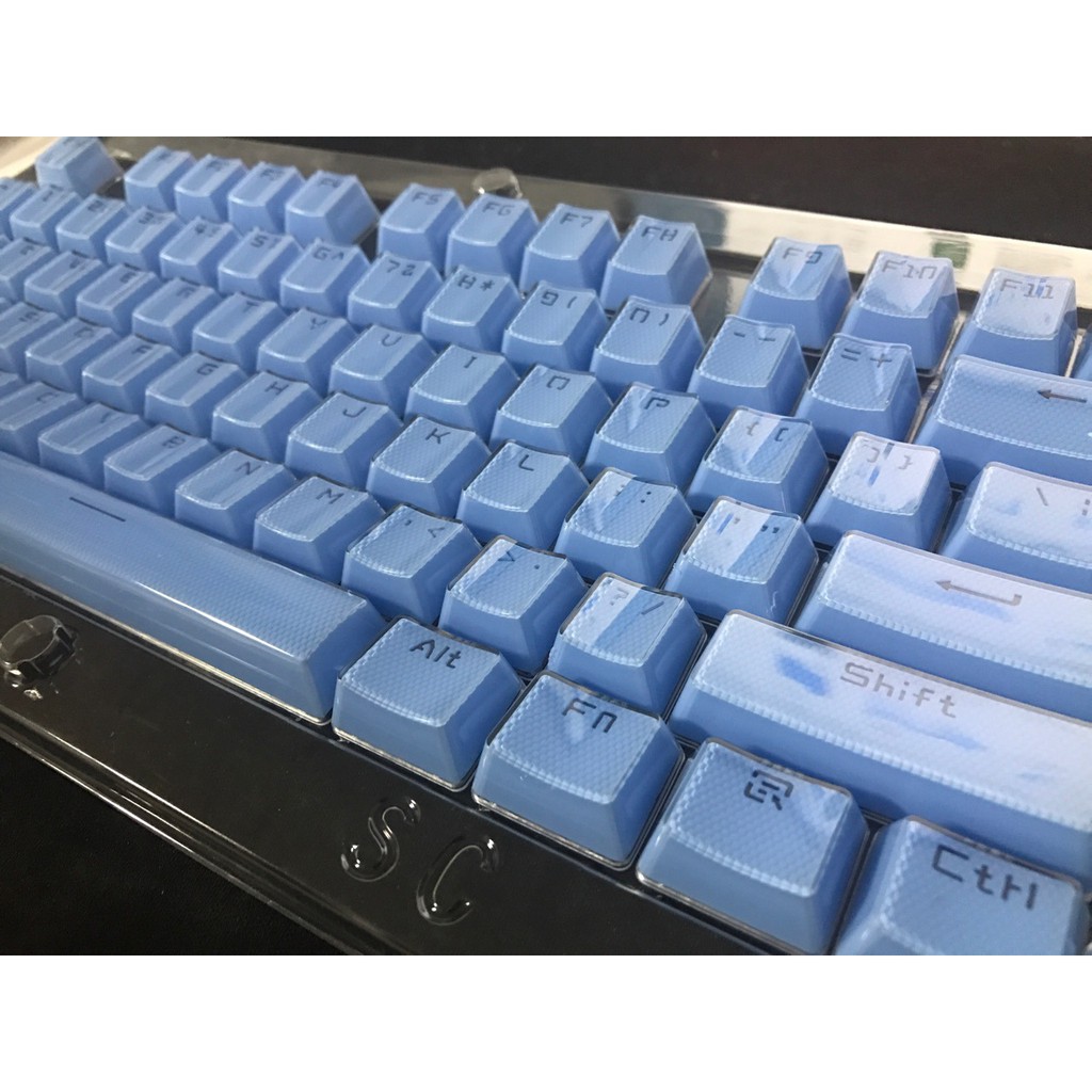 [Mã SKAMSALE03 giảm 10% đơn 200k] Bộ keycap Crystal Double Shot ( 104 phím ) Bộ Nút Phím Cơ Bọc Nhựa Trong Suốt