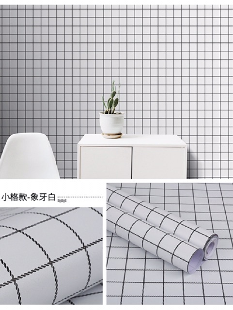 10M giấy dán tường kẻ caro keo sẵn khổ 45 cm | BigBuy360 - bigbuy360.vn