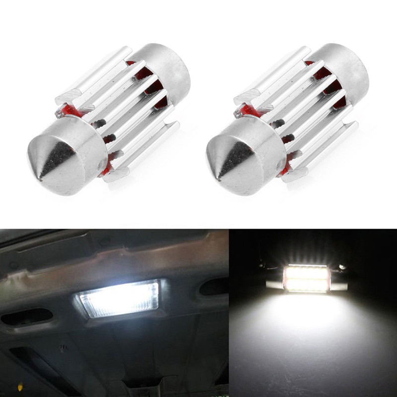 Set 2 Bóng Đèn Led Nội Thất Xe Hơi 31mm 4014 12smd C5W Tiện Dụng