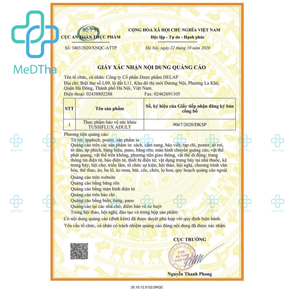 Siro Ho Tussiflux Adult - Hỗ Trợ Làm Dịu Họng, Giảm Ho, Đau Rát Họng, Ho Có Đờm, Khản Tiếng (Lọ 200ml) [Chính Hãng]