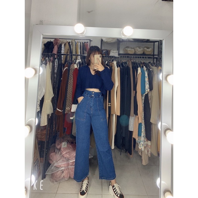 Quần jeans giãn suông túi vuông mẫu mới siêu hot | BigBuy360 - bigbuy360.vn
