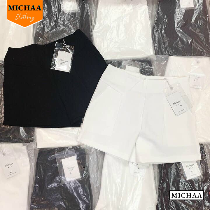 Quần SHORT TRƠN Lưng Cao Nữ Chất Tuyết Mưa, Quần Nữ Thời Trang - MICHAA QU09