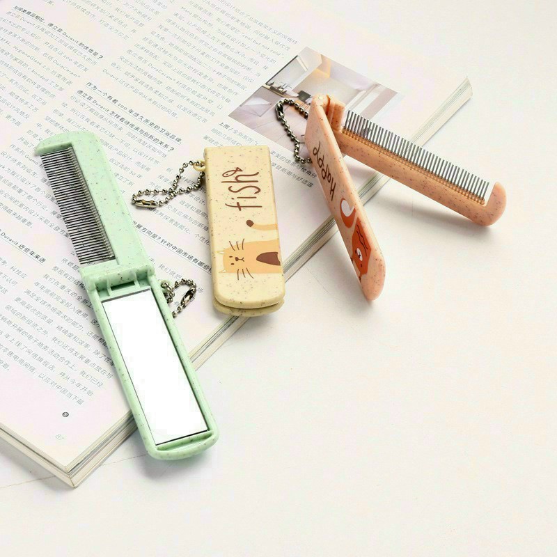 Lược chải tóc kèm gương gấp gọn siêu tiện ích