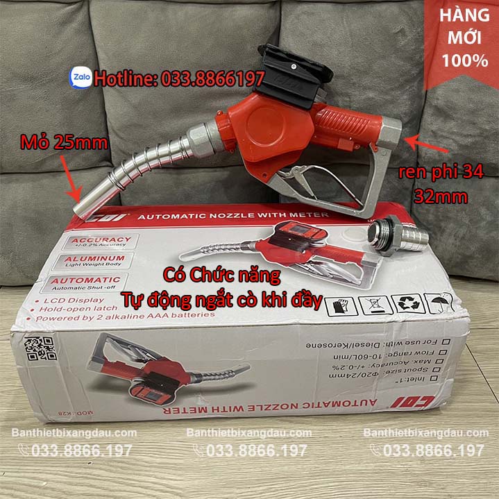 Cò bơm đo lưu lượng xăng dầu K28 cao cấp