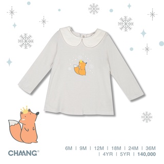 Áo cổ sen Snow ghi
