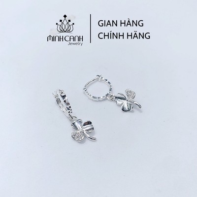 Bông Tai Bạc Cỏ 3 Lá Treo - Minh Canh Jewelry