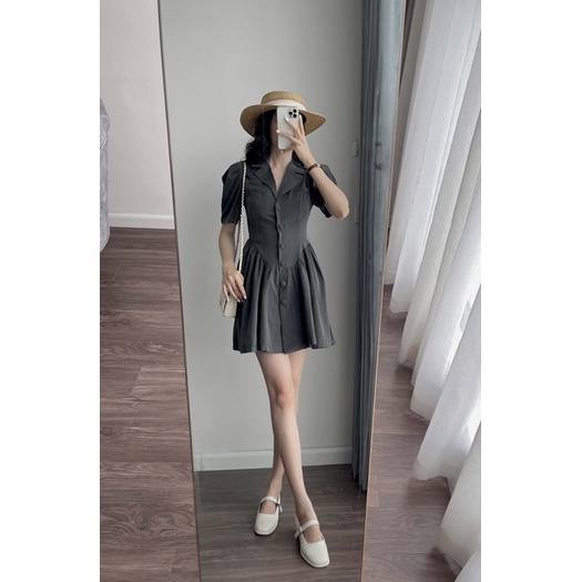 EVAN DRESS - váy cổ vest Hàn Quốc by REGEN