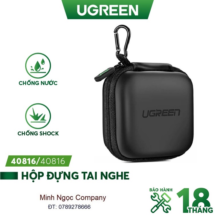 Hộp đựng tai nghe, cáp sạc USB chống sốc, chống nước Ugreen 40816