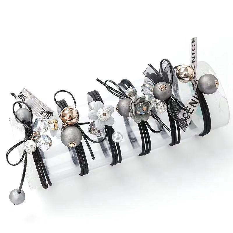 Set 6 Dây Buộc Tóc Co Giãn Thời Trang Cho Nữ