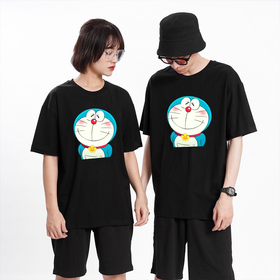 Áo Phông Nam Nữ In Hình Doremon Kute Chất Liệu Cao Cấp