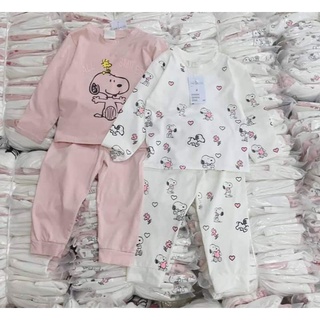 Set 2 bộ snoopy dài tay bé gái