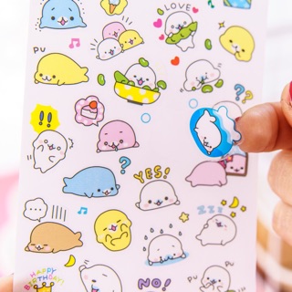 Sticker 6 tấm cá heo 2