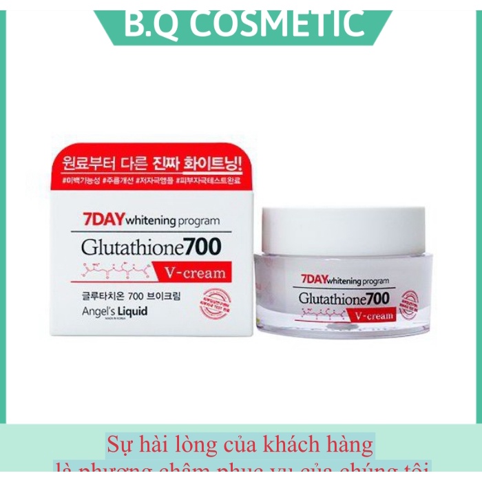 Kem Dưỡng Sáng Da Angel's Liquid 7Day Whitening Program Glutathione 700 V-Cream 50ml