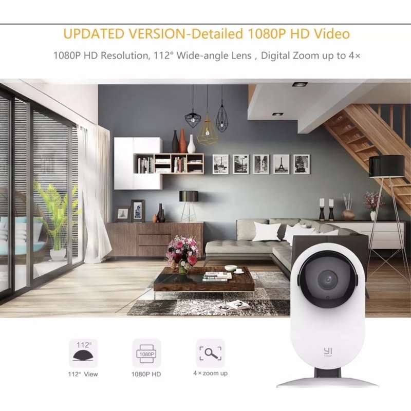 [Bản Quốc tế ]Bộ 2 Camera IP giám sát Yi Home Camera 1080p tích hợp công nghệ ai+ phát hiện con người vật nuôi