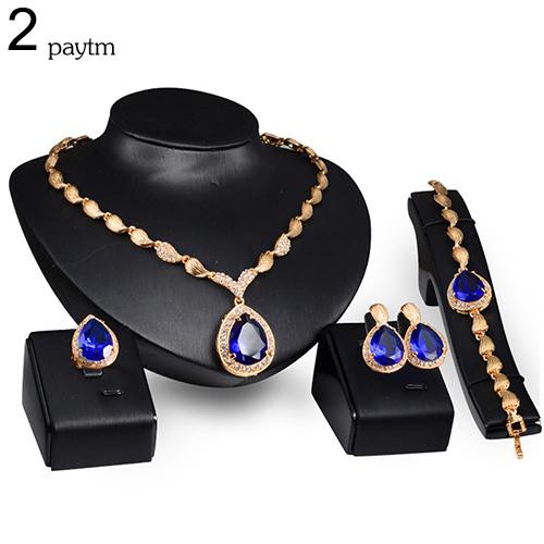Khuyên Tai Đính Đá Zircon Hình Giọt Nước Kích Thước US6-9