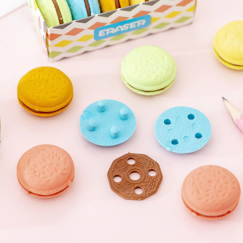 Bộ 5 Cục Tẩy Hình Bánh Macaron Dễ Thương