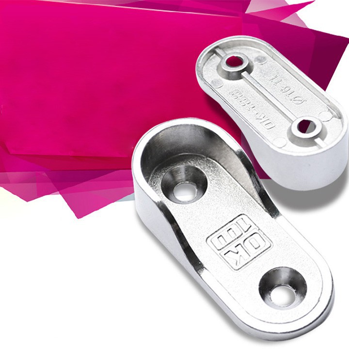 Bộ Gối Đỡ - Bộ Gối Đỡ Thanh Treo Tủ Áo 15,5*45mm Bộ 4 Cái làm từ vật liệu kẽm mạ nikel tạo nên vẻ sang trọng