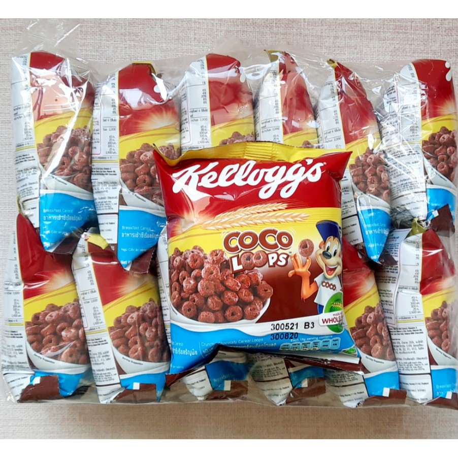 [FLASH SALE] 12 Gói Ngũ cốc Kellogg's Froot Loops Thái Lan vị choco gói 15g-ăn vặt