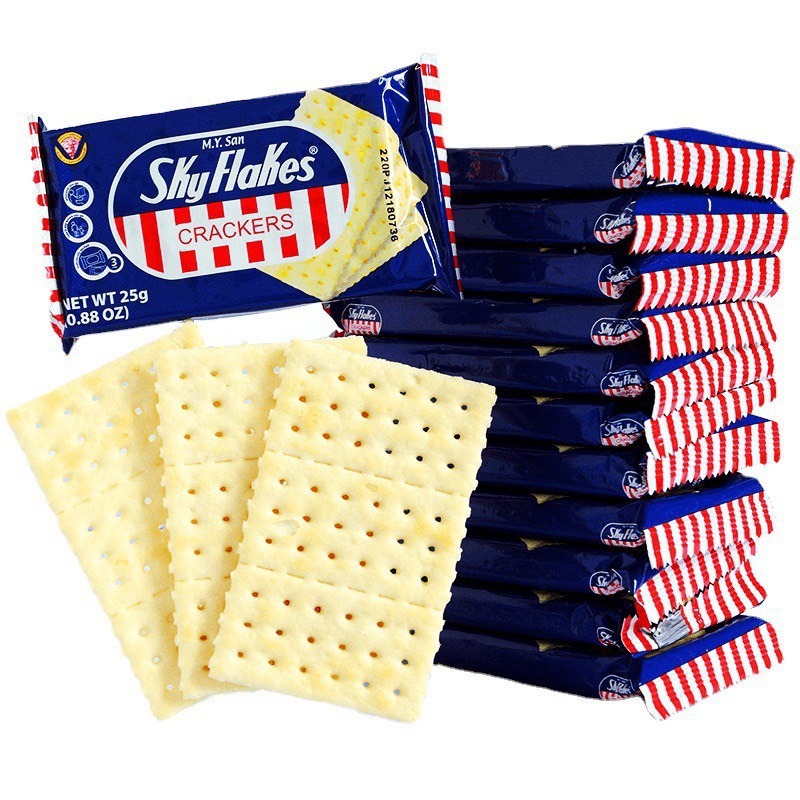 Thố to bánh quy không đường M.Y.San Sky Flakes Crackers Philippine 800gr cho người tiểu đường, ăn kiêng giảm cân healthy