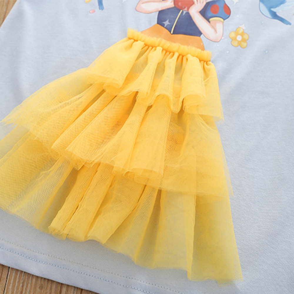 Đầm Công Chúa Tay Dài In Họa Tiết Hoạt Hình Phong Cách Phương Tây Thời Trang Xuân Thu Cho Bé Gái