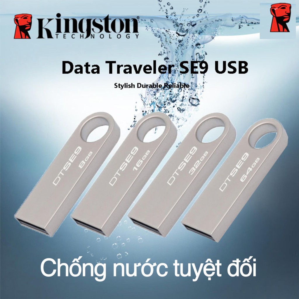 USB 64Gb/32Gb/16Gb/8Gb/4Gb/2Gb SE9 USB kingston 2.0 chính hãng, hàng zin- Bảo hành 2 năm