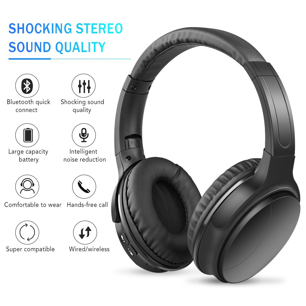 HK02 Bluetooth 5.0 Wireless Headphone for iPhone Xiaomi Huawei