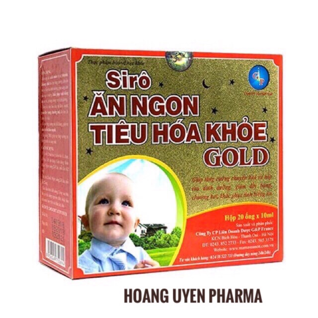 Siro ăn ngon tiêu hoá khoẻ Gold - Hộp 20 ống