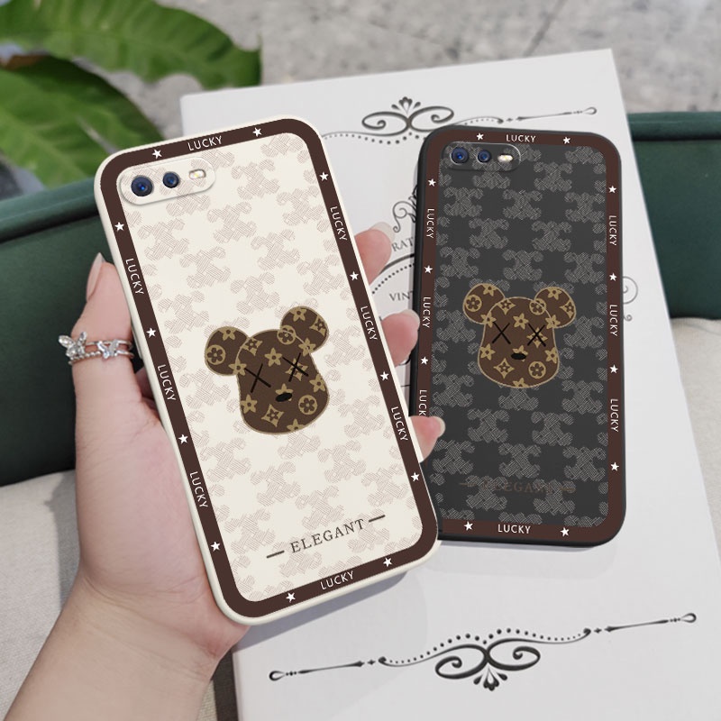 Ốp Lưng Chất Liệu Silicone Hình Con Gấu Cho OPPO F9 F17 F19 Pro