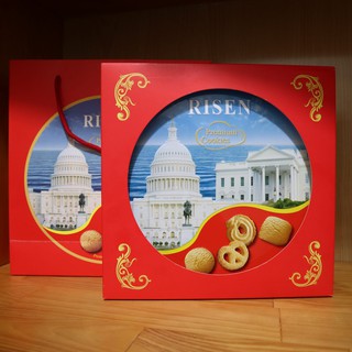 Bánh risen premium cookies mỹ - hộp sắt 454g