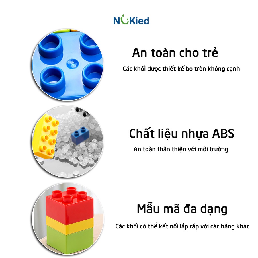 Đồ Chơi Lắp Ráp Lego Mô Hình Khối Xây Dựng Công Trình– Đồ Chơi Sáng Tạo Tư Duy Trẻ - Mảnh Ghép Hạt Lớn Nukied VN
