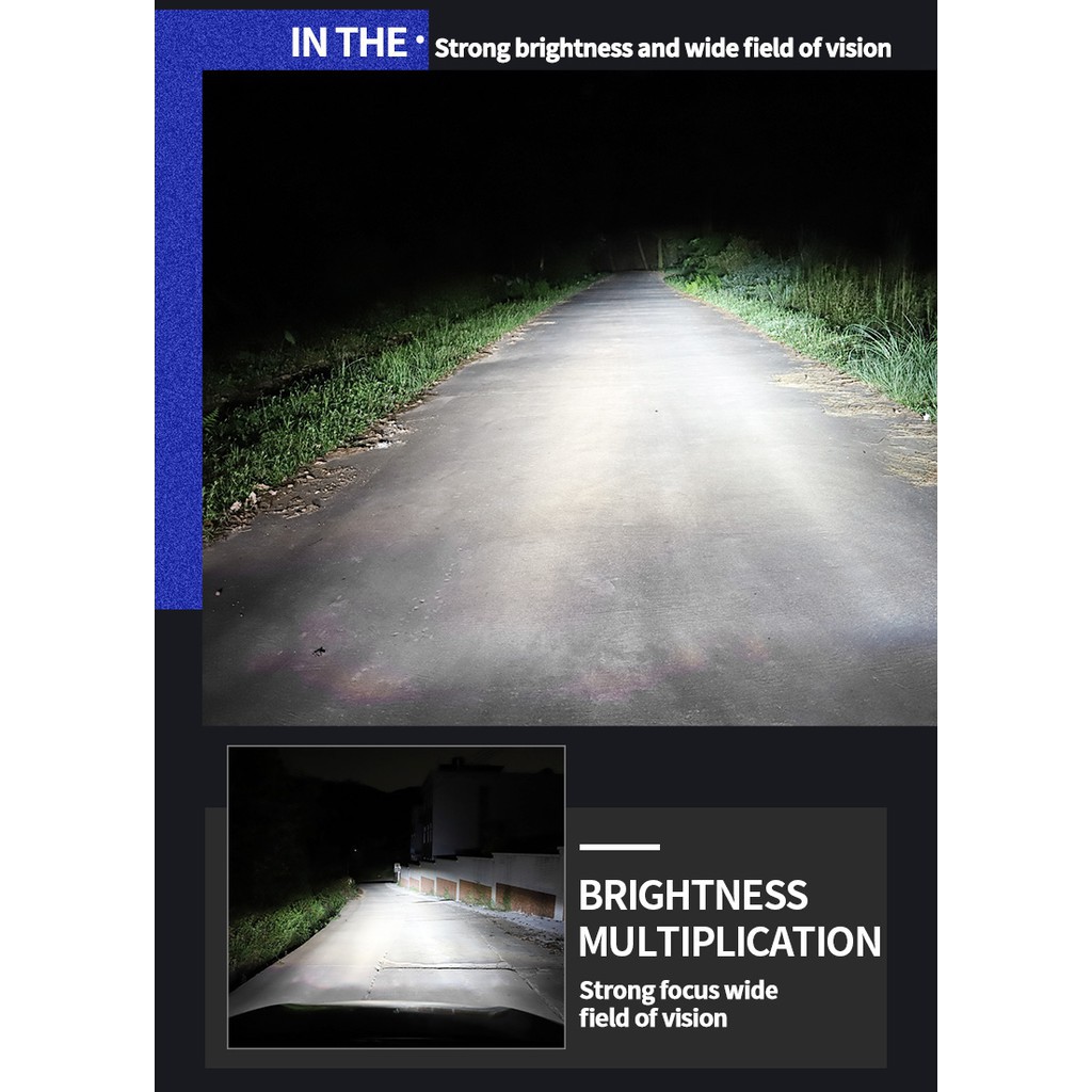 Đèn Pha Led 6 Bóng 20000lm H4 H1 H7 H8 H9 H11 H16 9005 Hb3 9006 Hb4 9012 Hir2 4300k 6000k Cho Xe Hơi