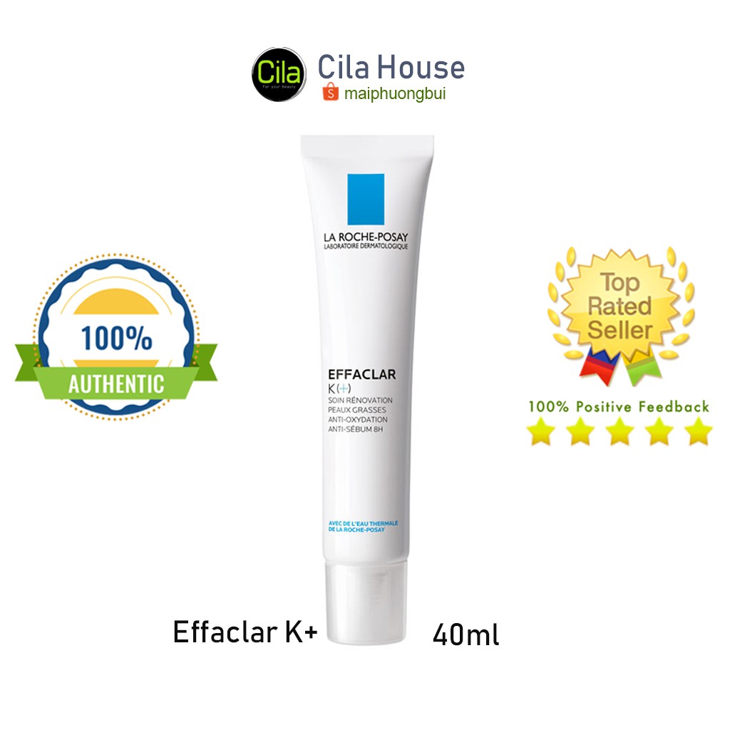 Kem Dưỡng La Roche Posay Effaclar K+ Ngăn Ngừa, Giảm Mụn Đầu Đen Mụn Cám 40ml - Cila House