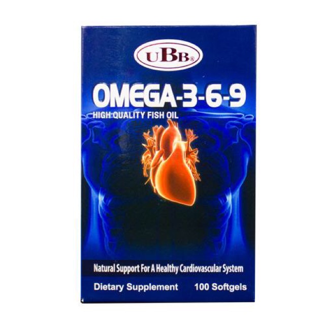 Viên dầu cá Omega 369 UBB (Omega 3-6-9 UBB) Chai 100 viên