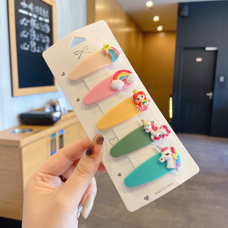 Kẹp tóc hợp kim phong cách Hàn Quốc nhiều màu sắc đáng yêu cho bé gái