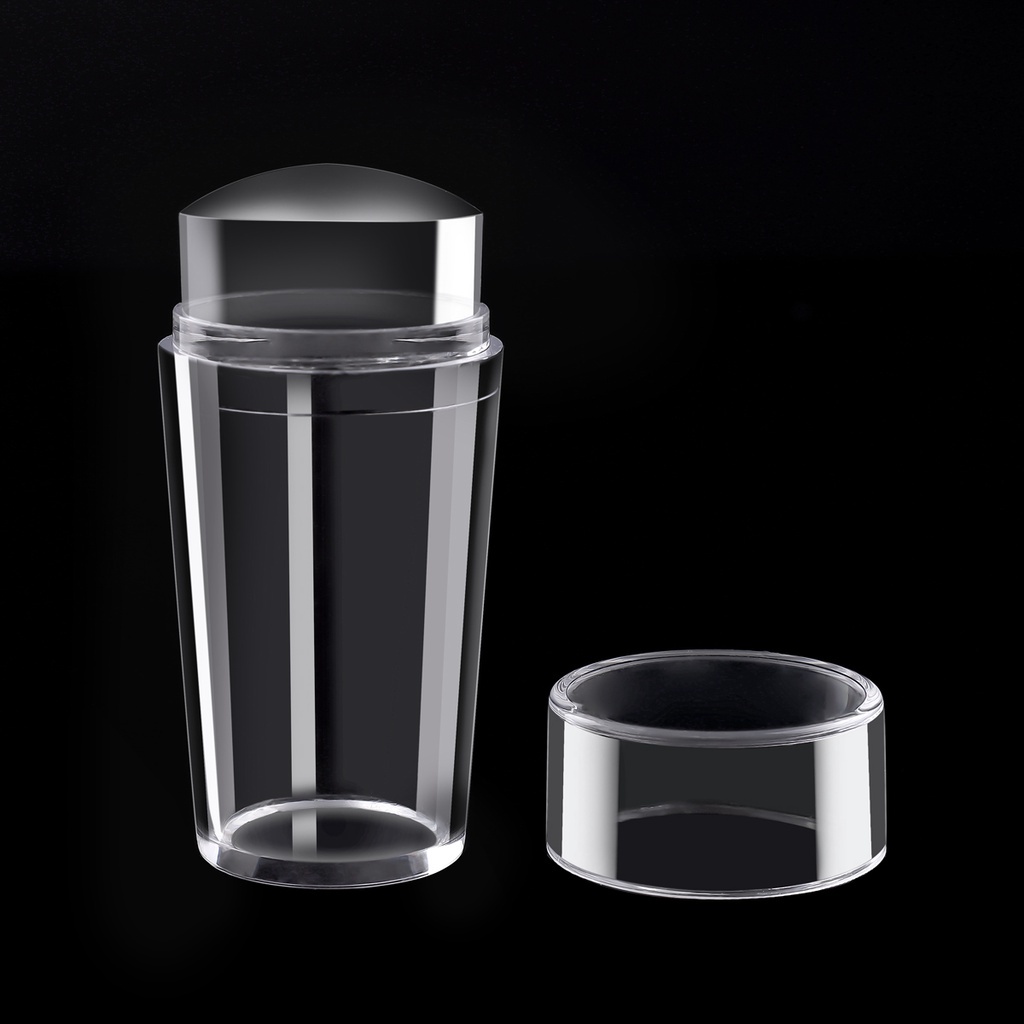 1 Bộ Dụng Cụ In Màu Móng Tay Đầu Silicon Trong Suốt