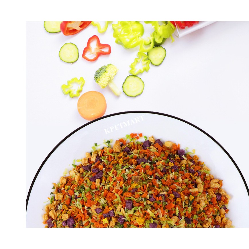 Snack Trái Cây Rau Củ Sấy Khô Cho Chó Mèo Túi 100g