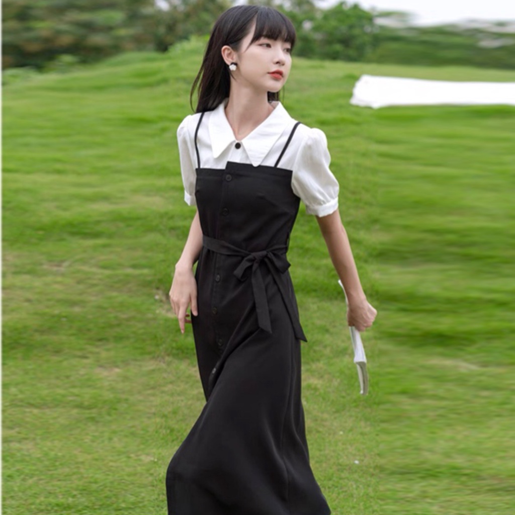 Váy nữ xinh đẹp cá tính ngắn tay mùa đông đầm nữ dự tiệc sang trọng dáng dài VAVASA V05 | BigBuy360 - bigbuy360.vn