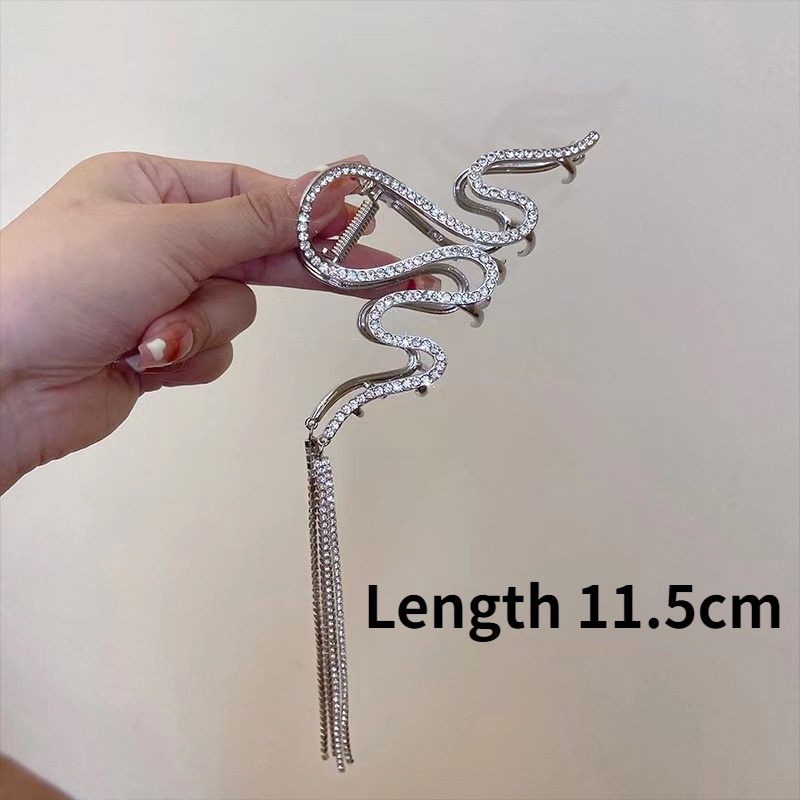 Kẹp Tóc Hình Cá Mập Cỡ Lớn Đính Tua Rua Thời Trang Cho Nữ