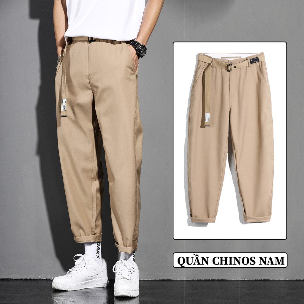 Quần Baggy Nam Kiểu Quần Tây Âu Chinos Trơn JOGGER NAM 9000066