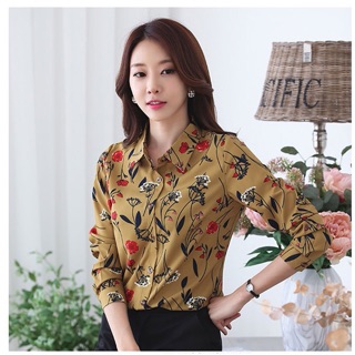 Áo sơ mi công sở hoa ly ly size m l