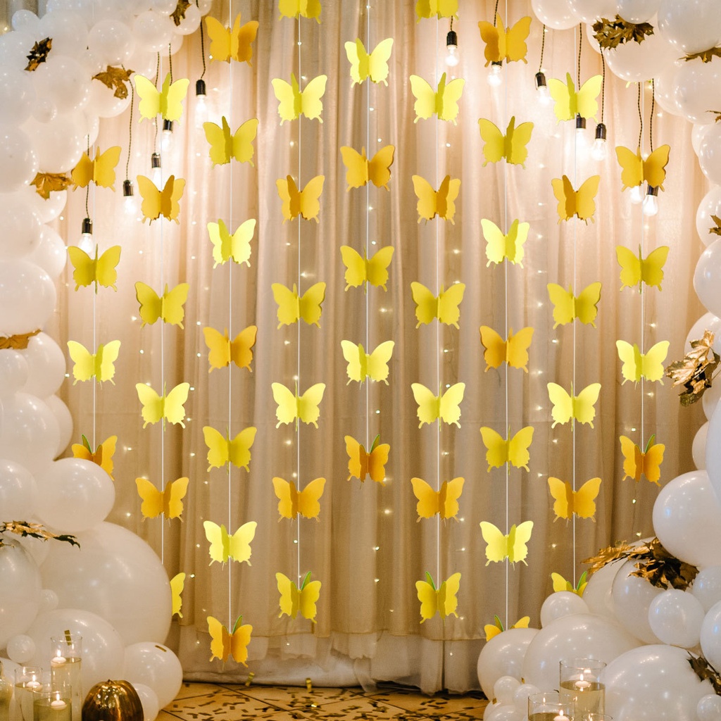 Dây Treo Trang Trí Hình Bướm 3D Bằng Giấy DIY