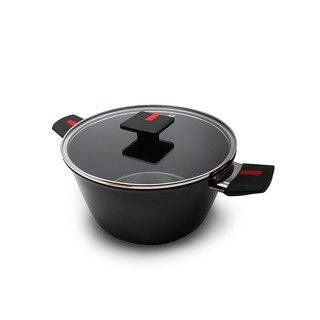Nồi đáy từ Kimscook hợp kim nhôm phủ ceramic chống dính 2 mặt Next style size 24cm, tặng bộ sạn dừ 4 món