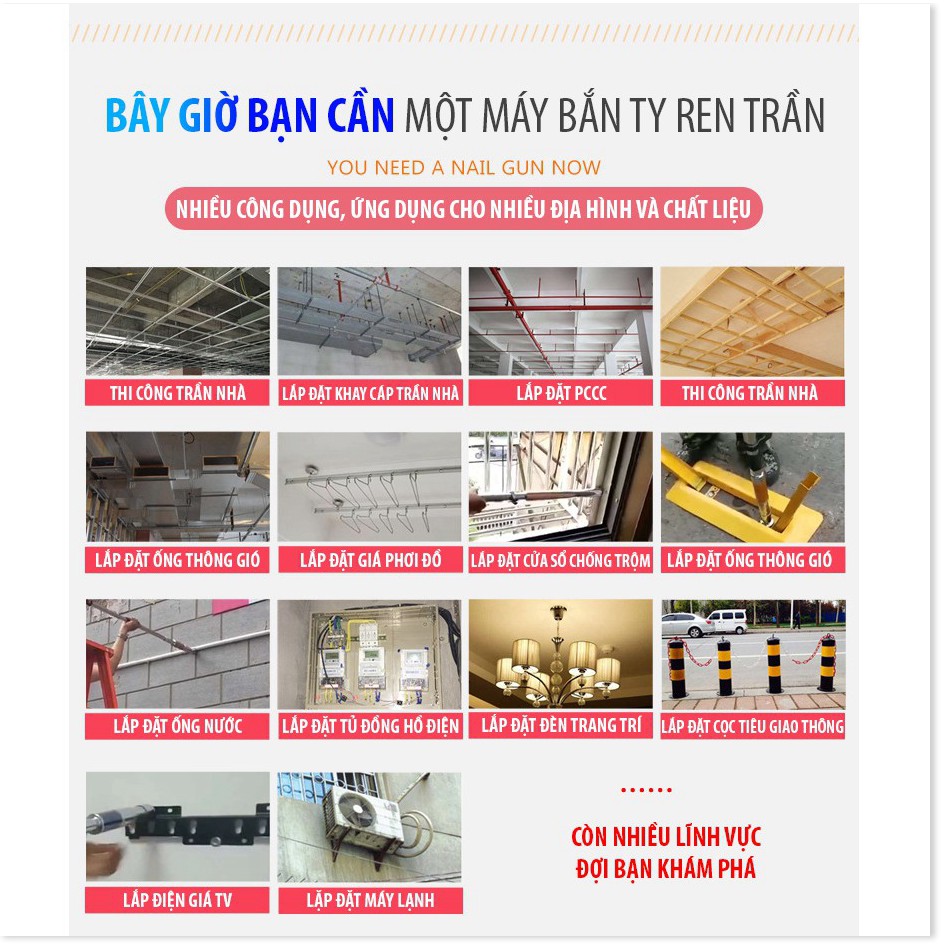 🆕 Máy bắn đinh Đục Ty Ren Trần