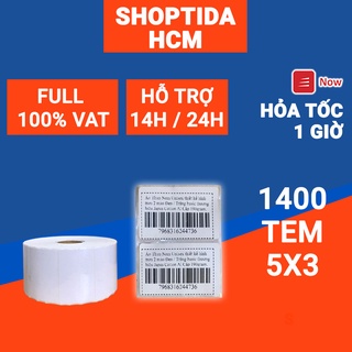 Mua Tem in nhiệt Shoptida loại 1400 tem 50*30mm in minicode  qr code  lời cảm ơn  sử dụng cho máy in nhiệt Shoptida SP46