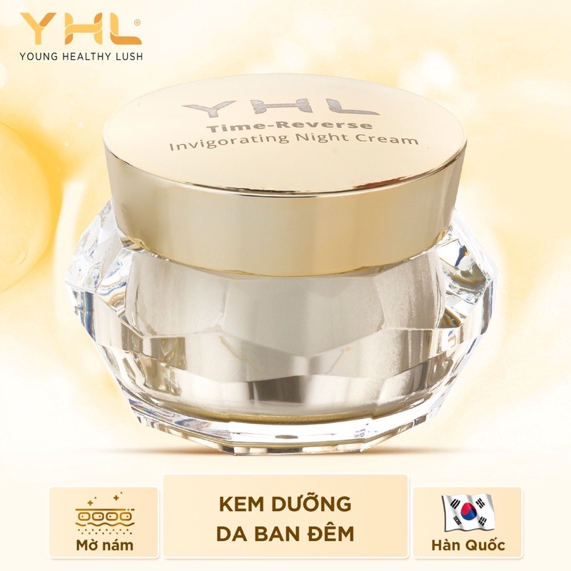 Kem Dưỡng Trắng Da Kim Cương Ban Đêm YHL Dưỡng Ẩm Chống Lão Hóa Săn Chắc Da Giảm Thâm Nám 50g