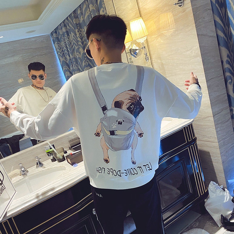 Áo Nỉ Nam Azila - Áo Thu Đông Nam Cổ Tròn Tay Dài Chất Liêu Poly Cao Cấp Co Dãn Mềm Mịn in 3D Chó PUG - TD42 | BigBuy360 - bigbuy360.vn