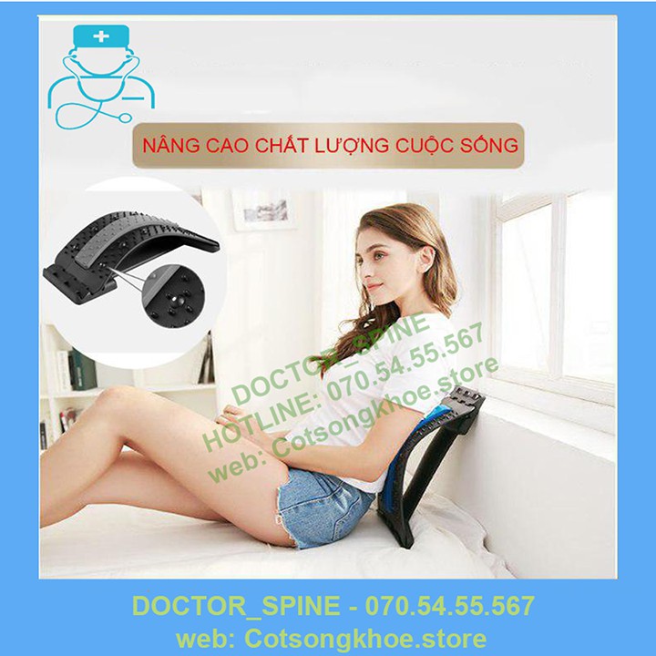 Khung Nắn Chỉnh Cột Sống Doctor spine- Phiêm Bản Cải Tiến Với 10 Điểm Nam Châm (Mẫu Không Có Túi Chườm)